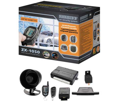 Автосигнализация с 2-ух стороней связью и автозапуском Sheriff ZX-1050 Sheriff ZX-1050. Технические характеристики ZX-1050.