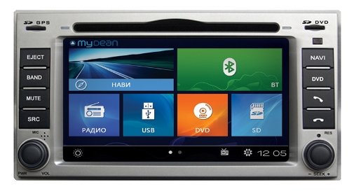 Магнитола MyDean 2008 Hyundai Santa Fe (2006-2012) Магнитола MyDean 2008 Hyundai Santa Fe (2006-2012)