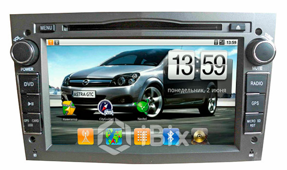 Магнитола iBix Opel Astra H Магнитола iBix Opel Astra H