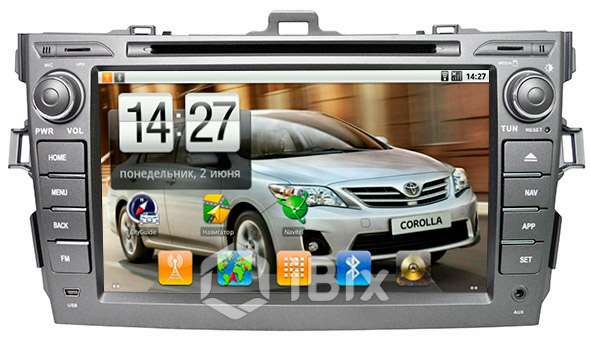 Магнитола iBix Toyota Corolla Магнитола iBix Toyota Corolla